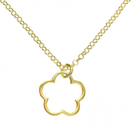 Tobillera dorada flor Plata de Ley 925 bañada en Oro | Karissma