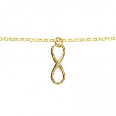 Tobillera dorada infinito Plata de Ley 925 | Karissma
