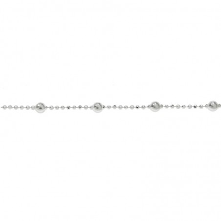 Tobillera cadena de bolitas Plata de Ley 925 | Karissma
