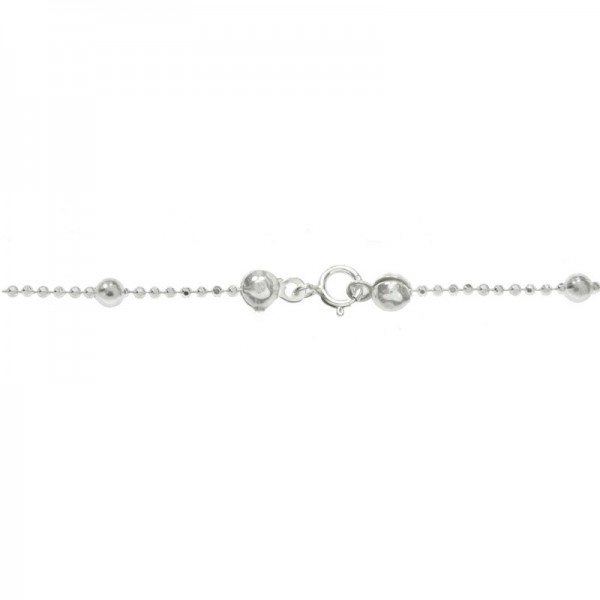 Tobillera cadena de bolitas Plata de Ley 925 | Karissma