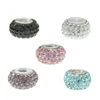 Abalorio cristal preciosa Plata de Ley 925