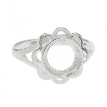 Base para anillo flor Plata de Ley 925