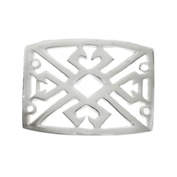 Entrepieza calados geométricos Plata de Ley 925