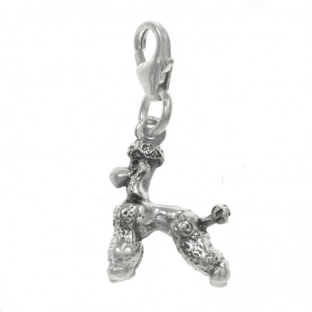 Colgante perro caniche Plata de Ley 925