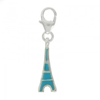 Colgante torre Eiffel esmaltada Plata de Ley 925
