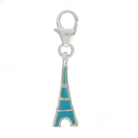 Colgante torre Eiffel esmaltada Plata de Ley 925