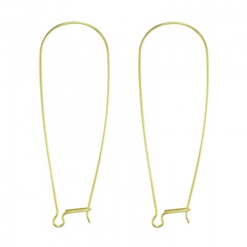 Gancho largo pendientes Plata de Ley 925