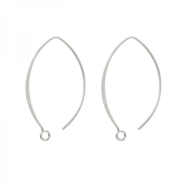 Gancho hippie largo Plata de Ley 925