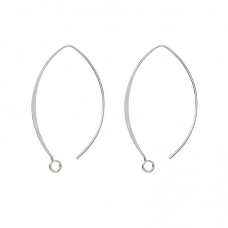 Gancho hippie largo Plata de Ley 925