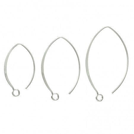 Gancho hippie largo Plata de Ley 925