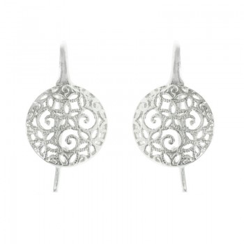 Base pendientes calado redondo Plata de Ley 925