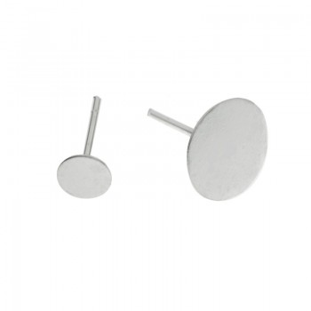 Base plana pendientes Plata de Ley 925