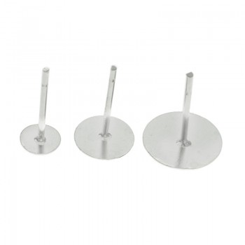 Base plana pendientes Plata de Ley 925 2