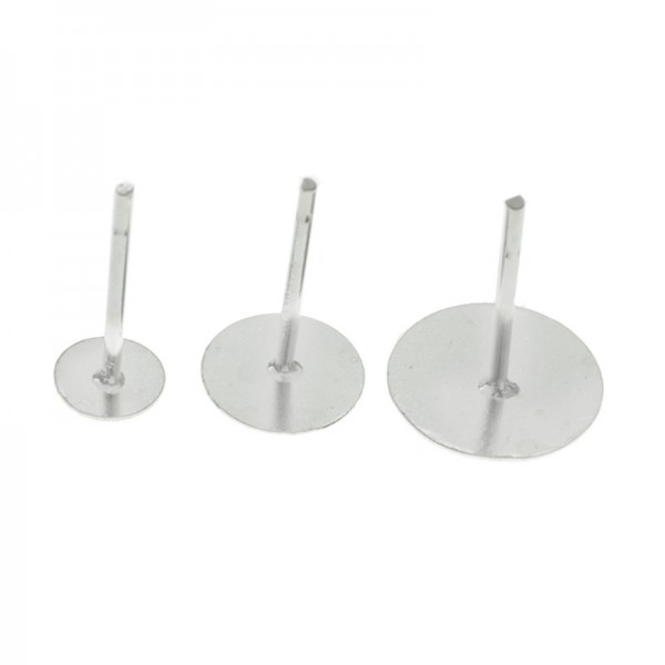 Base plana pendientes Plata de Ley 925