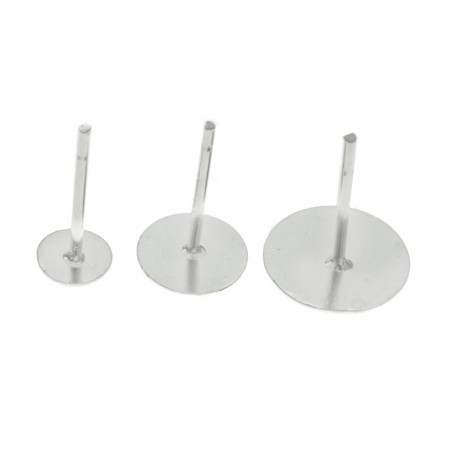 Base plana pendientes Plata de Ley 925