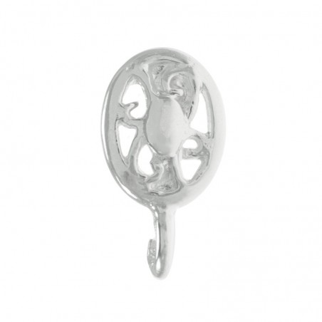 Base para pendiente oval en Plata de Ley 925