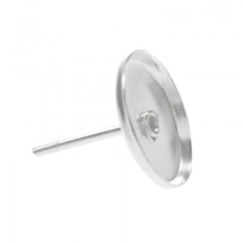 1 Par Bases pendientes plana Plata de Ley 925 - Karissma 2