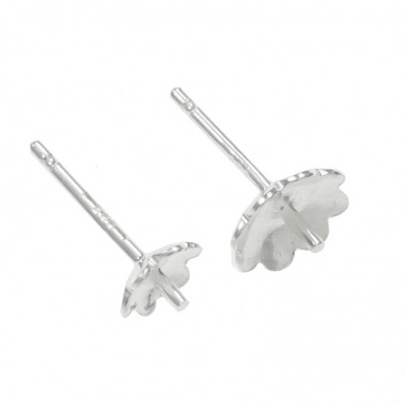 Base pendientes casquilla Plata de Ley 925