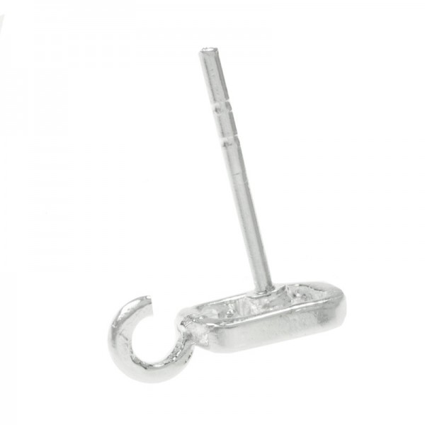 Base pendientes rectangular con mariposa Plata de Ley 925