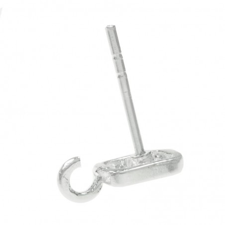 Base pendientes rectangular con mariposa Plata de Ley 925