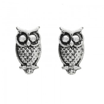 Pendientes búho oxidado Plata de Ley - Karissma