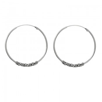 Aros bali triple resorte Plata de Ley - Karissma