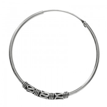 Aros bali triple resorte Plata de Ley - Karissma 2