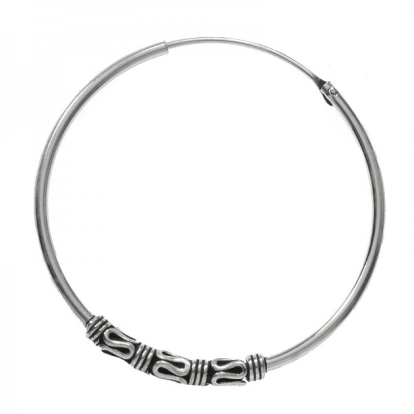 Aros bali triple resorte Plata de Ley - Karissma