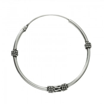 Aros bali cuerda y resorte Plata de Ley - Karissma 2