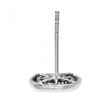 Pendientes rosa de los vientos Plata de Ley - Karissma 2