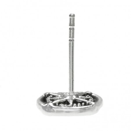 Pendientes rosa de los vientos Plata de Ley - Karissma