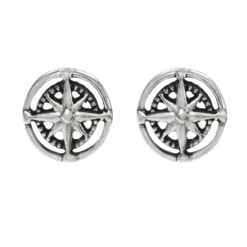 Pendientes rosa de los vientos Plata de Ley - Karissma