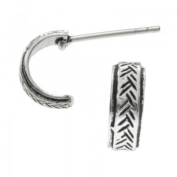 Pendientes aro Boho Plata de Ley - Karissma 2