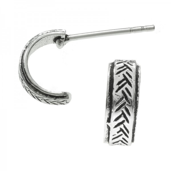 Pendientes aro Boho Plata de Ley - Karissma