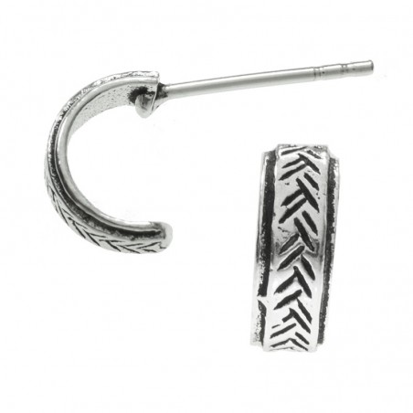 Pendientes aro Boho Plata de Ley - Karissma