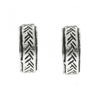 Pendientes aro Boho Plata de Ley - Karissma