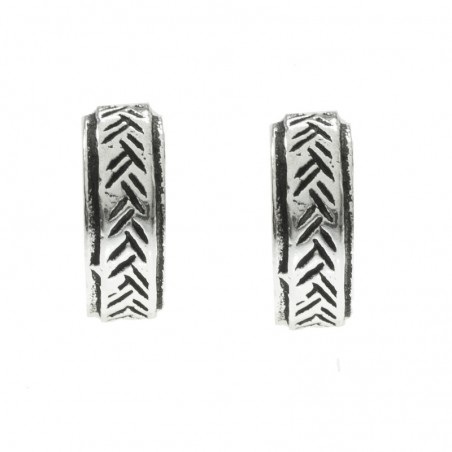 Pendientes aro Boho Plata de Ley - Karissma