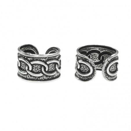 Pendientes ear cuff cadena Plata de Ley - Karissma