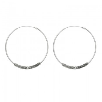 Aros Bali 35 mm Plata de Ley - Karissma