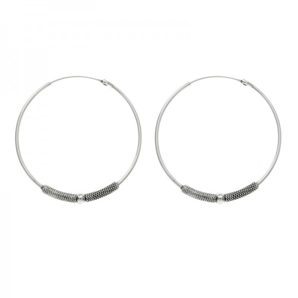 Aros Bali 35 mm Plata de Ley - Karissma