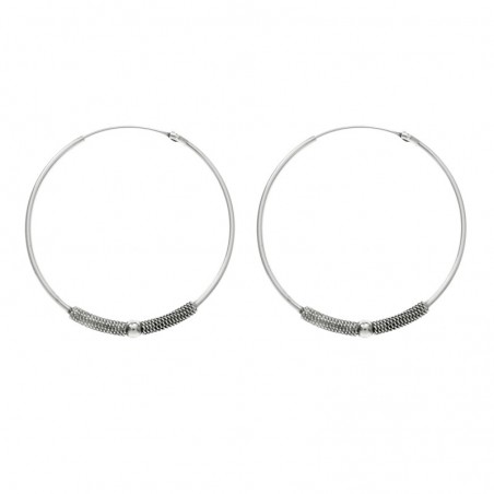 Aros Bali 35 mm Plata de Ley - Karissma
