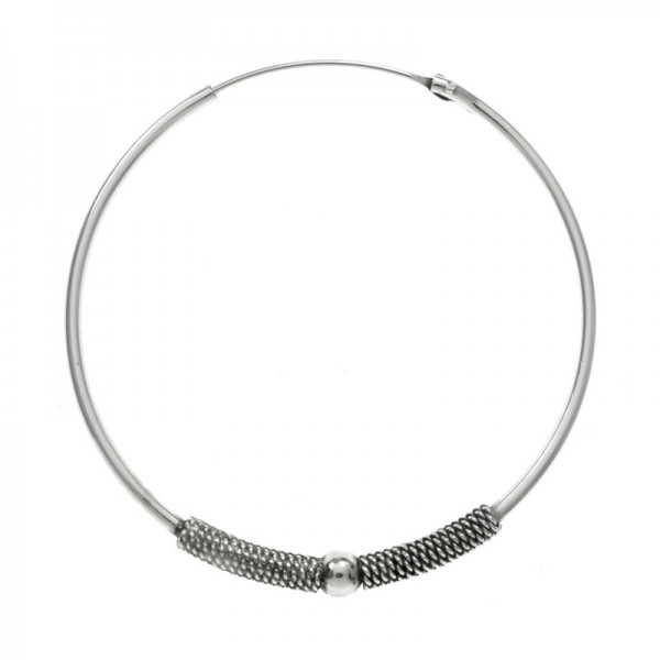 Aros Bali 35 mm Plata de Ley - Karissma