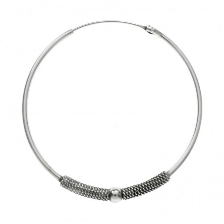 Aros Bali 35 mm Plata de Ley - Karissma