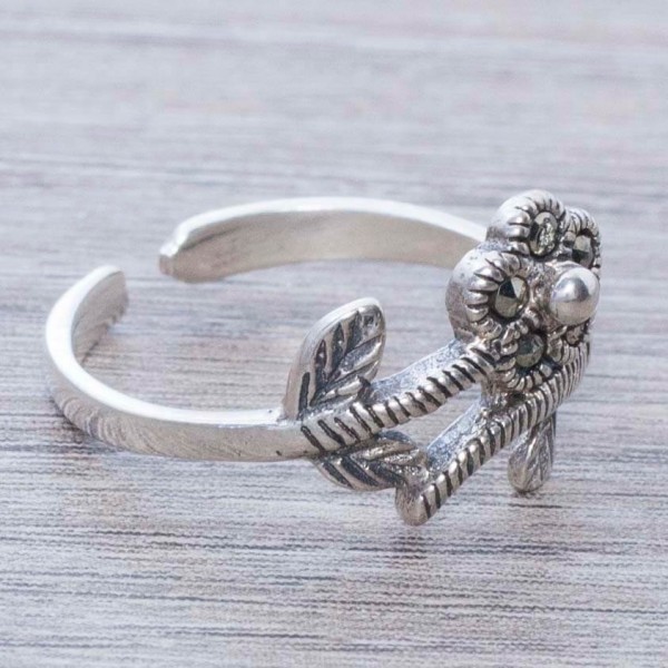 Anillo marquesita flor Plata de Ley 925