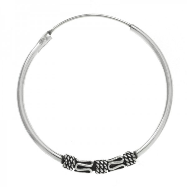 Aros Bali 30 mm Plata de Ley - Karissma