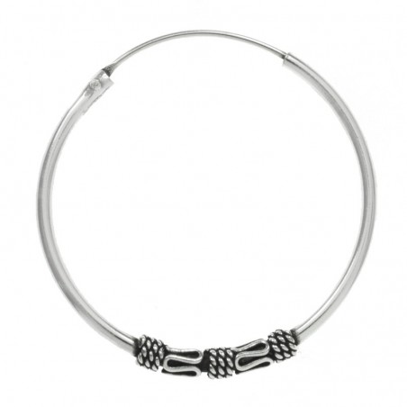 Aros Bali 30 mm Plata de Ley - Karissma