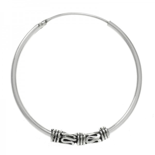 Aros Bali 25 mm Plata de Ley - Karissma