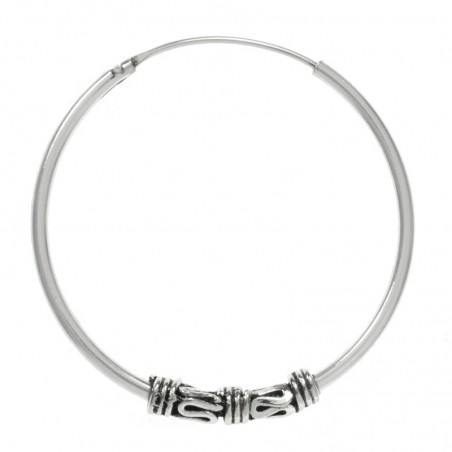 Aros Bali 25 mm Plata de Ley - Karissma