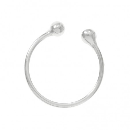 Piercing falso con doble bola Plata de Ley - Karissma