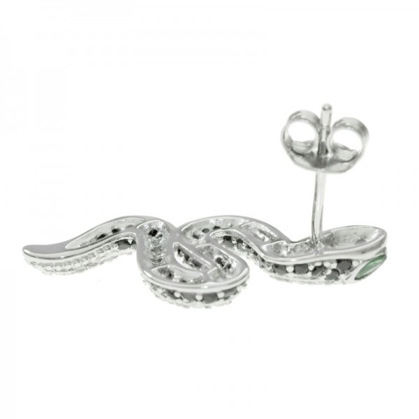 Pendientes serpiente glam bicolor Plata de Ley - Karissma